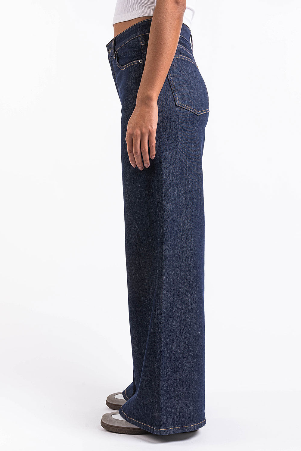 Mikka 02High Extra Wide Jeans - Dark Blue