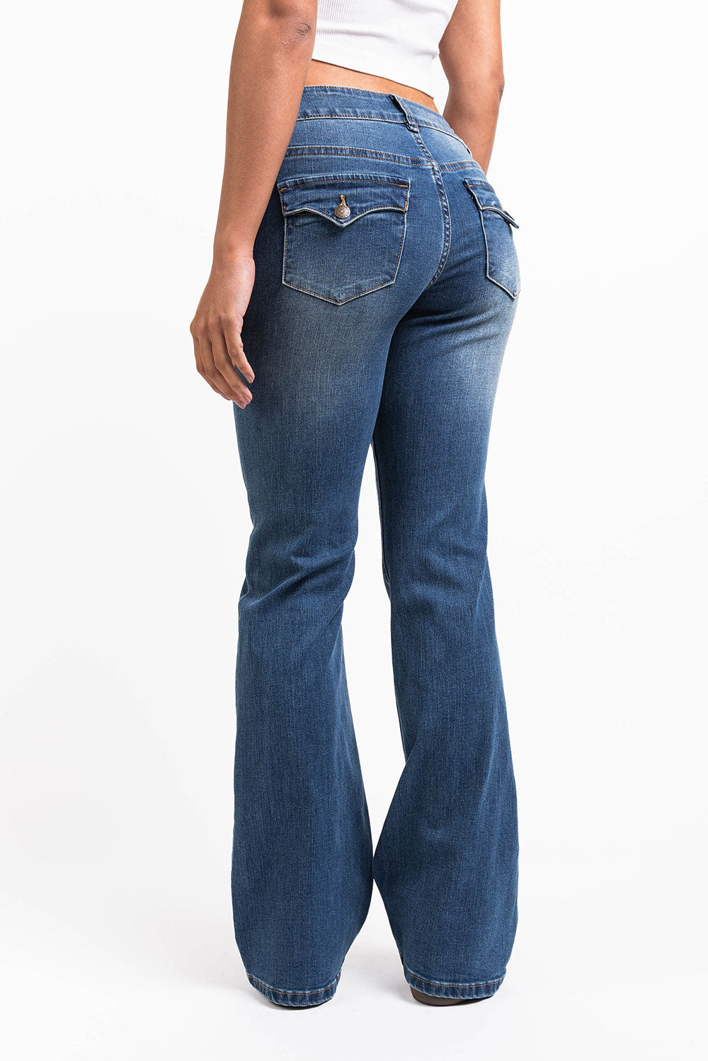 Claire 04Low Bootcut Jeans - Blue