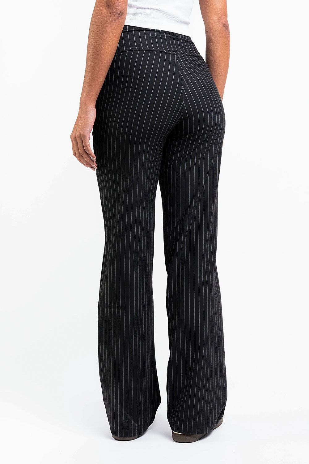 Freja 01High ActiveFlex Straight Pants - Black Striped