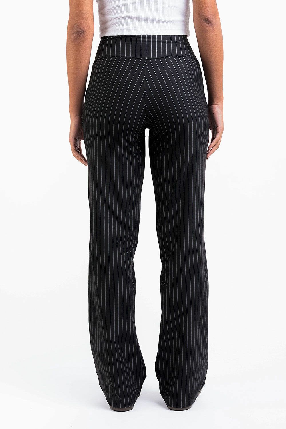 Freja 01High ActiveFlex Straight Pants - Black Striped
