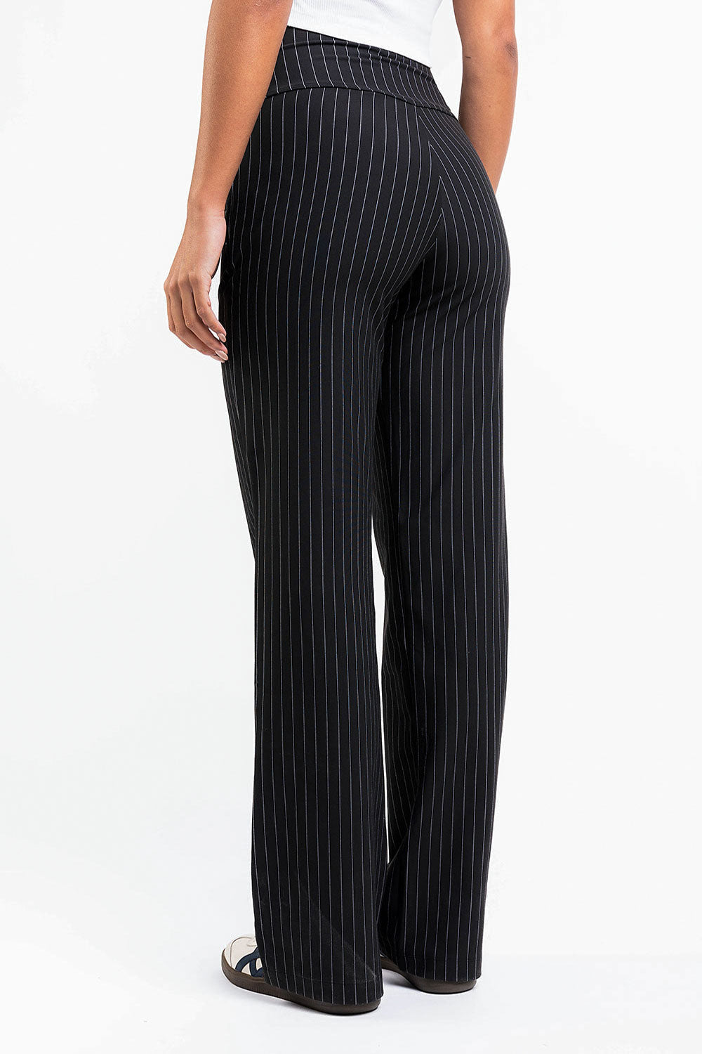 Freja 01High ActiveFlex Straight Pants - Black Striped