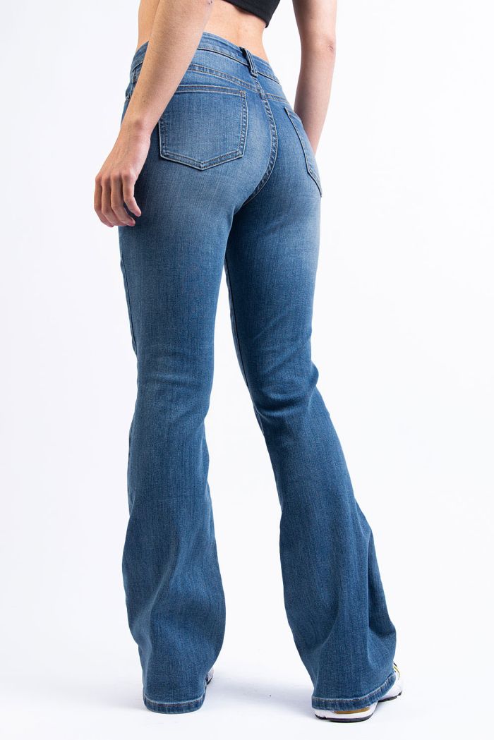 パンツ ObladaSKATER JEANS*BLUE[M] Mafulus Women's Wide Leg Jeans Elastic High Waisted Baggy