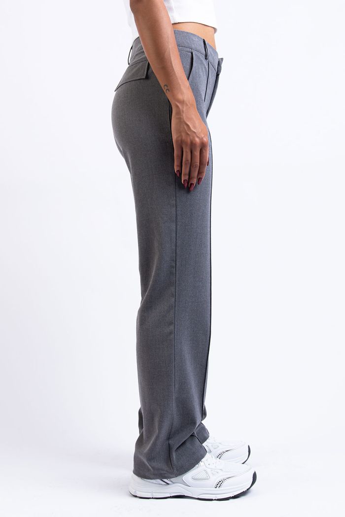 Drew 02Mid Straight Suit Pants Grey MADLADY Drew 02Mid Straight Suit Pants Grey MADLADY