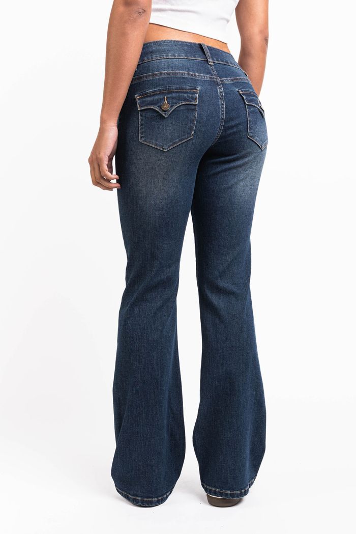 Claire 01Low Bootcut Jeans Vintage Blue MADLADY