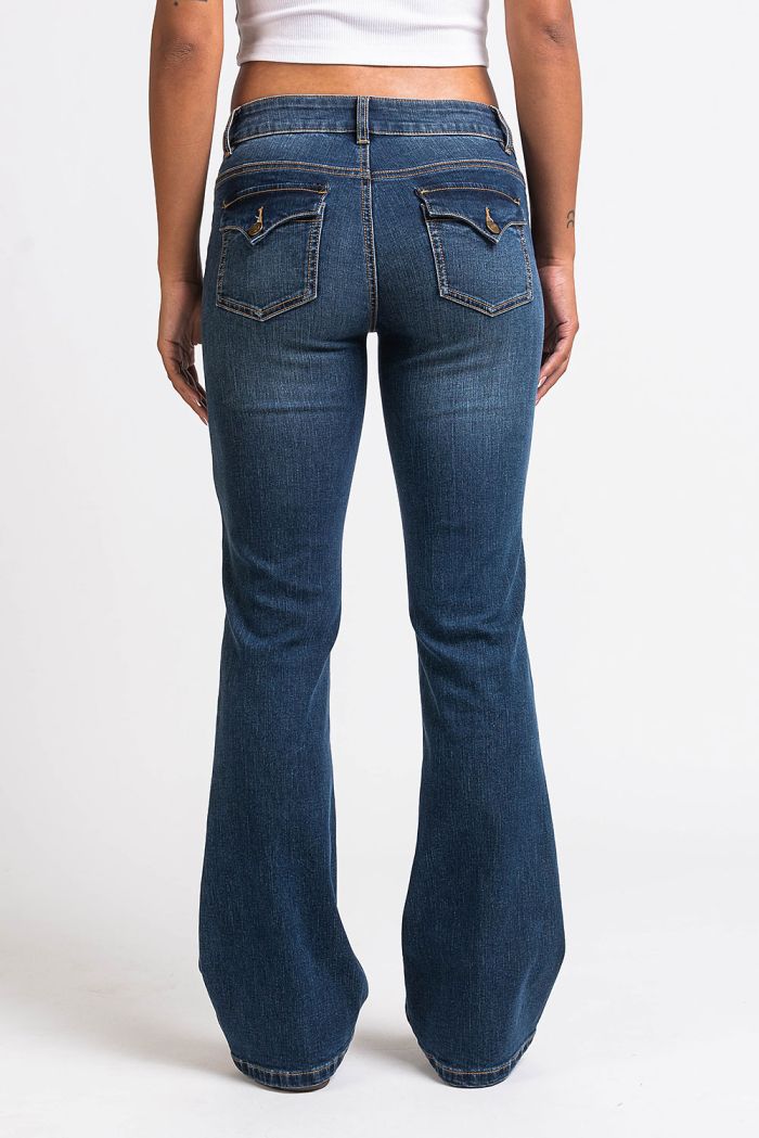 Claire 01Low Bootcut Jeans Vintage Blue MADLADY