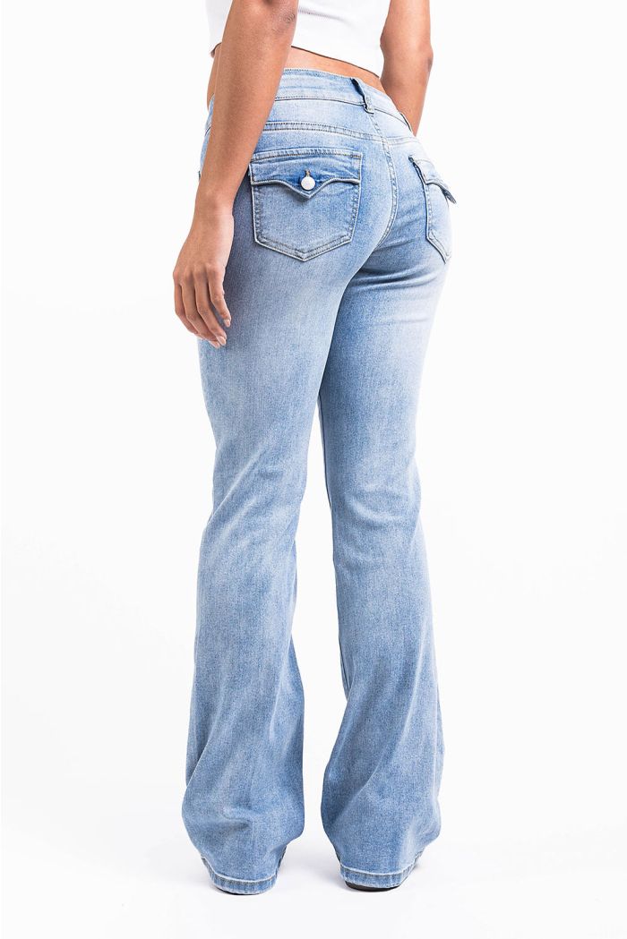 Claire 01Low Bootcut Jeans Bleach Blue MADLADY