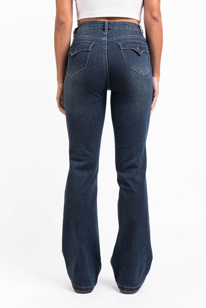 Claire 01High Bootcut Jeans Vintage Blue MADLADY