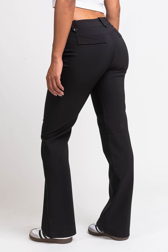 Bonnie 03Low Bootcut Suit Pants Black MADLADY