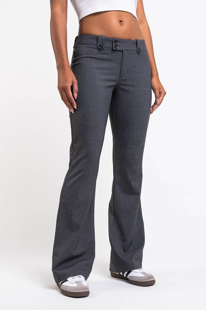 Bonnie 03Low Bootcut Suit Pants Grey MADLADY