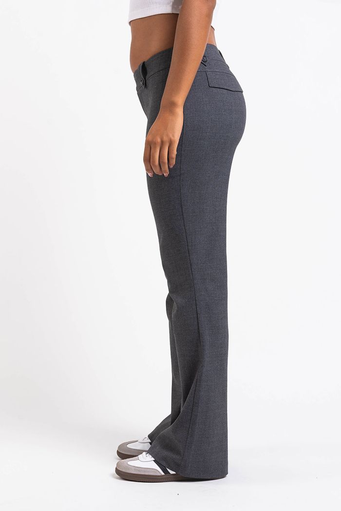 Bonnie 03Low Bootcut Suit Pants Grey MADLADY
