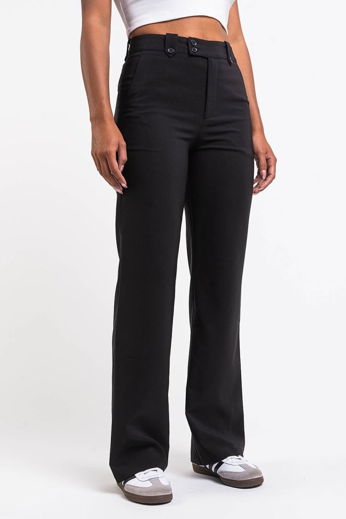 パンツ LARDINI Women Straight Pants P5BENIXESD64815 999 BLACK Elegant pants for women | Lardini