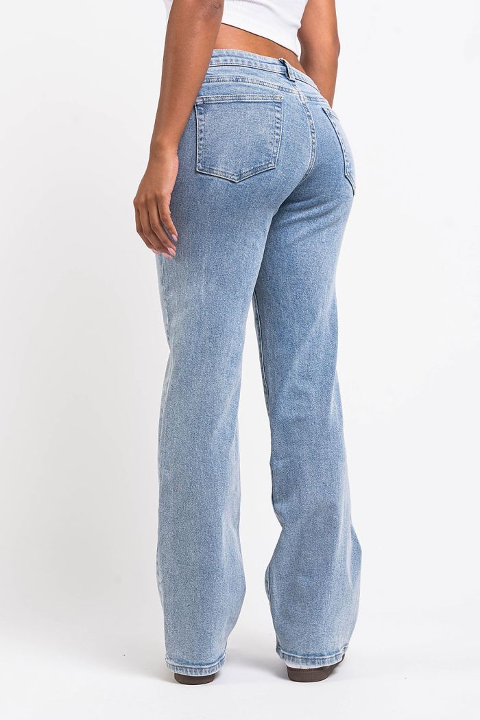 Dina 02Low Straight Jeans Mid Blue MADLADY Dina 02Low Straight Jeans Mid Blue MADLADY