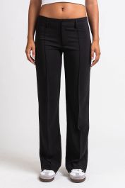 Low Waist Suit Pants Without Pockets Hazel Black